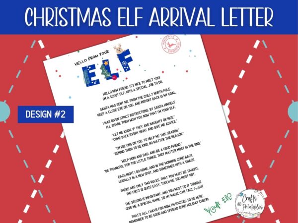Elf on the Shelf Arrival Letter 1