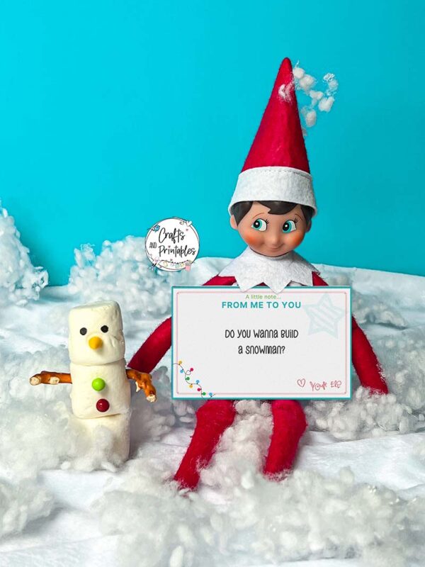 Elf on the Shelf snowman marshmallows