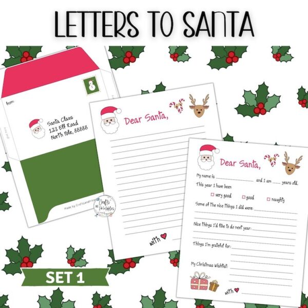 Letter to Santa printable - Crafts and Printables Shop