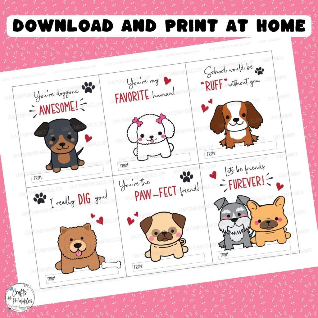 Cute Dog Valentines » Crafts And Printables Shop