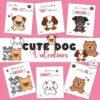 shop 1 cute dog valentine printables for kids