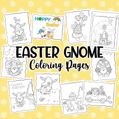 Free Easter Gnomes Coloring Pages