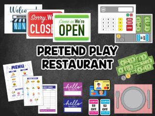 Pretend Play Restaurant Printable Activity - Crafts and Printables Shop