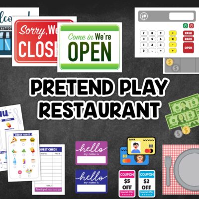Pretend Play Restaurant Printable Activity - Crafts and Printables Shop
